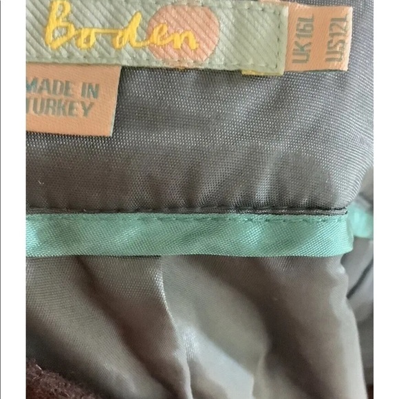 Boden Sz 12L 100% Wool A-Line Skirt Black Pleated Front Business Casual - Picture 7 of 8